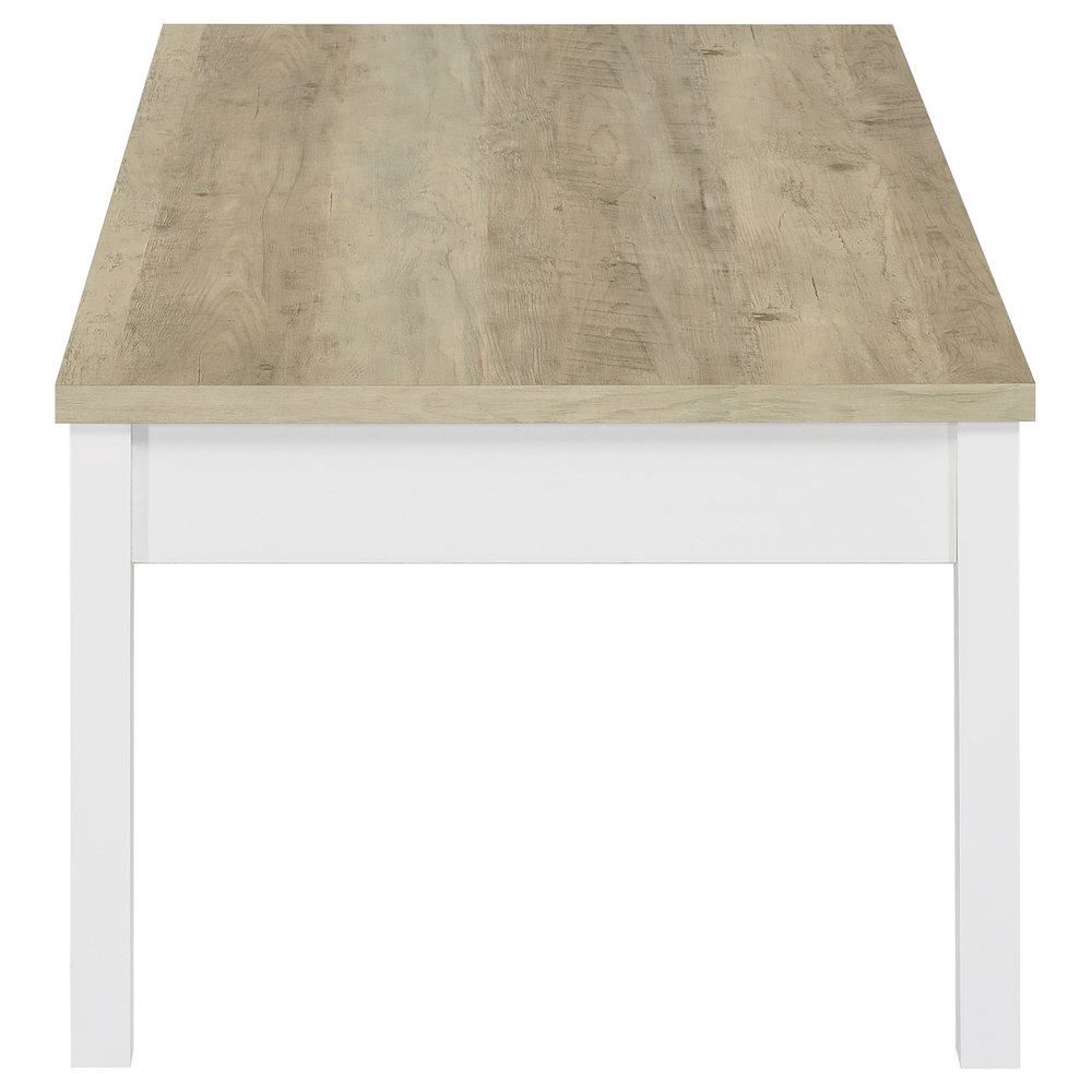 Stacie 3-piece Coffee Table Set Distressed Pine and White. Picture 5