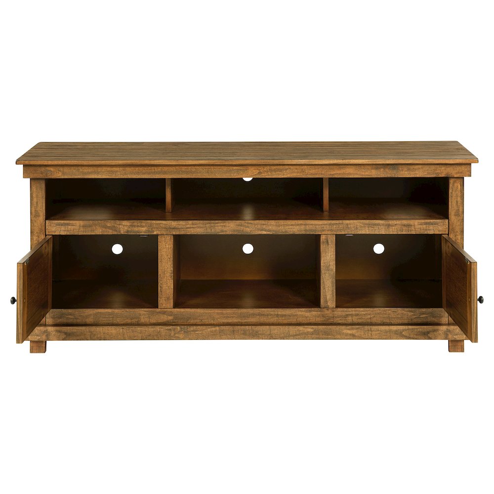 Payne 60-inch TV Stand Media Console Distressed Brown. Picture 4
