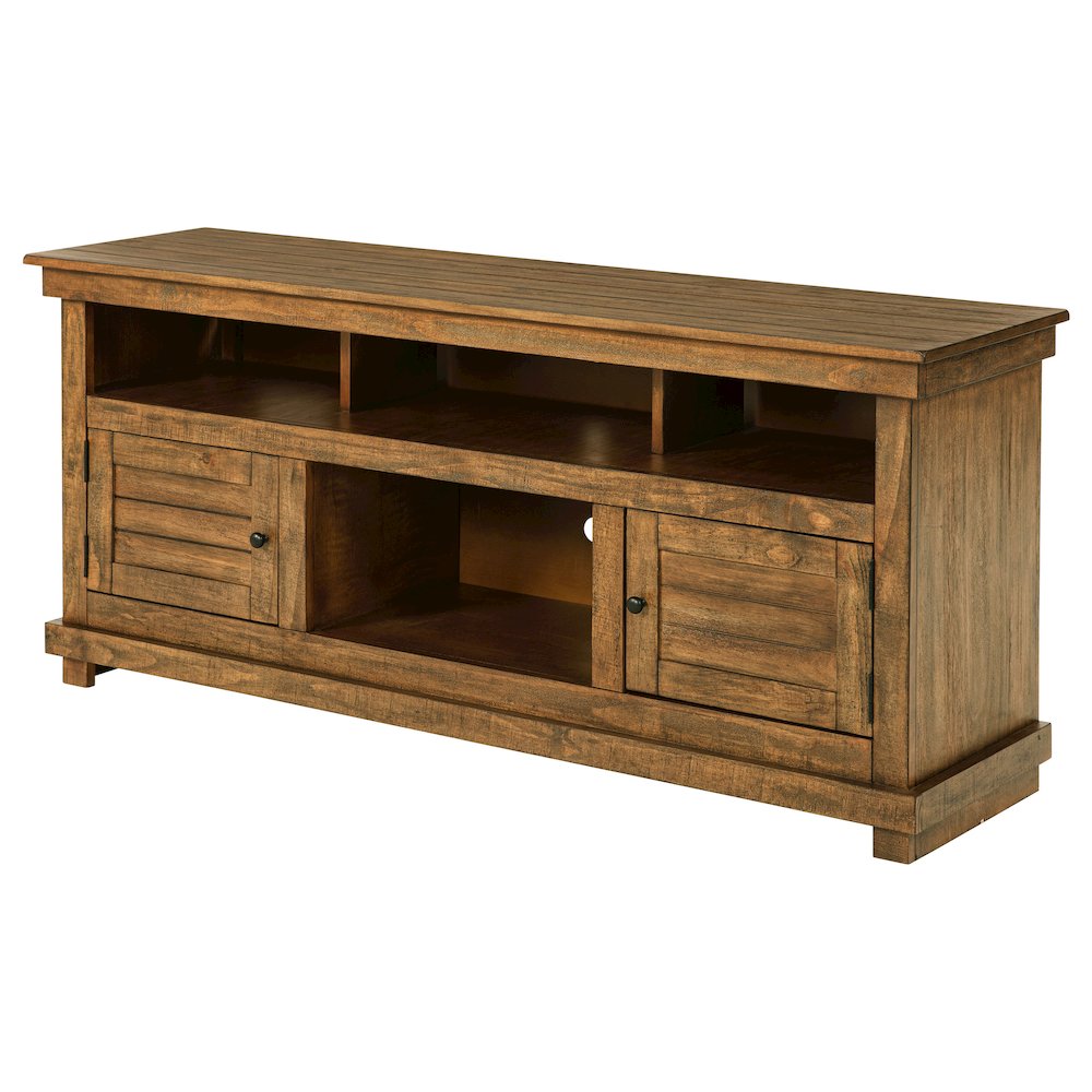 Payne 60-inch TV Stand Media Console Distressed Brown. Picture 5