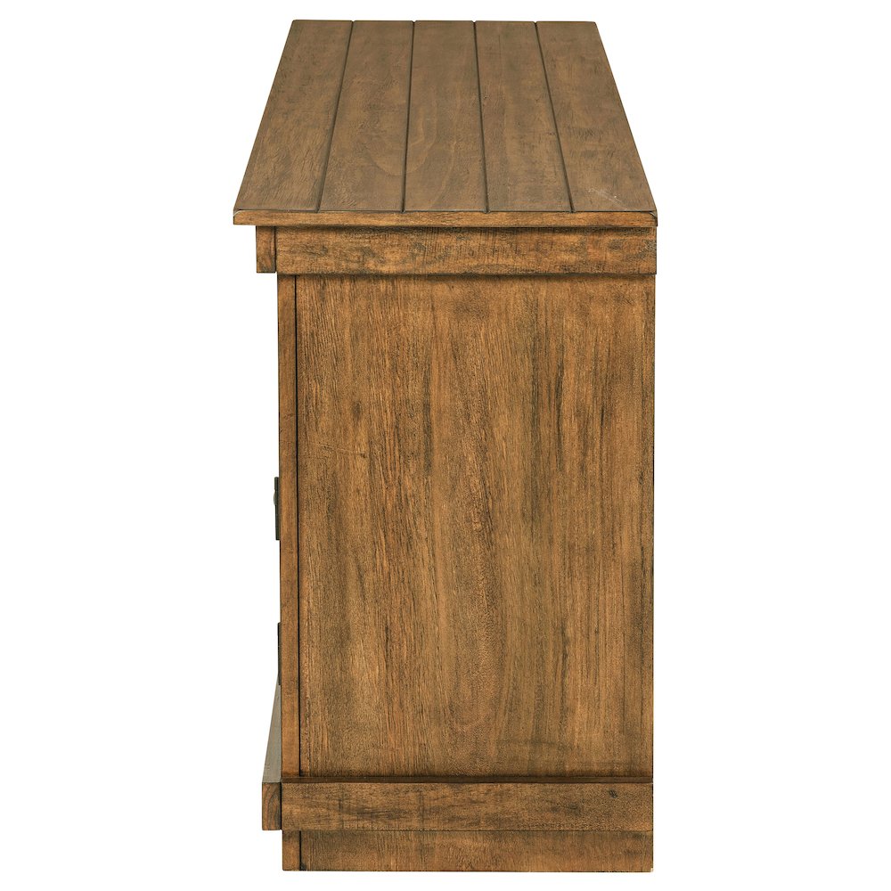 Payne 60-inch TV Stand Media Console Distressed Brown. Picture 6