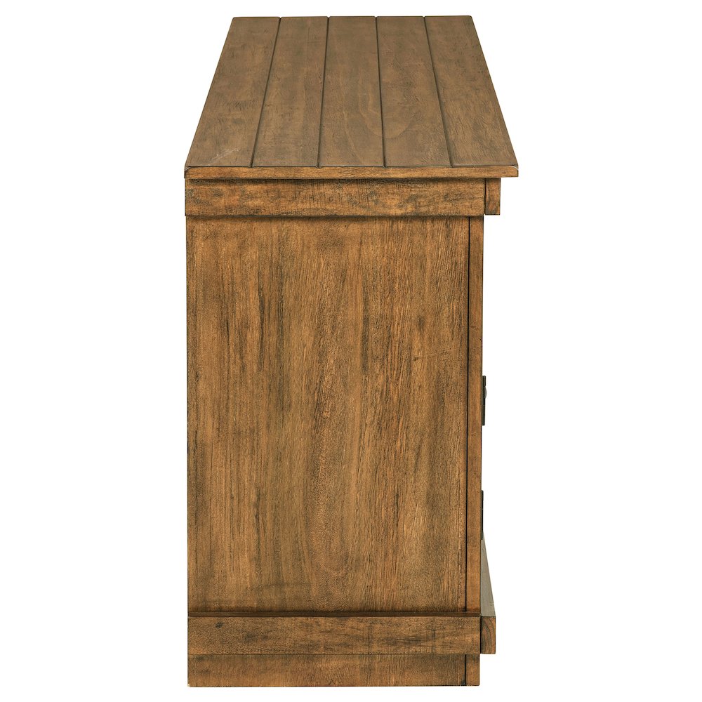 Payne 60-inch TV Stand Media Console Distressed Brown. Picture 10