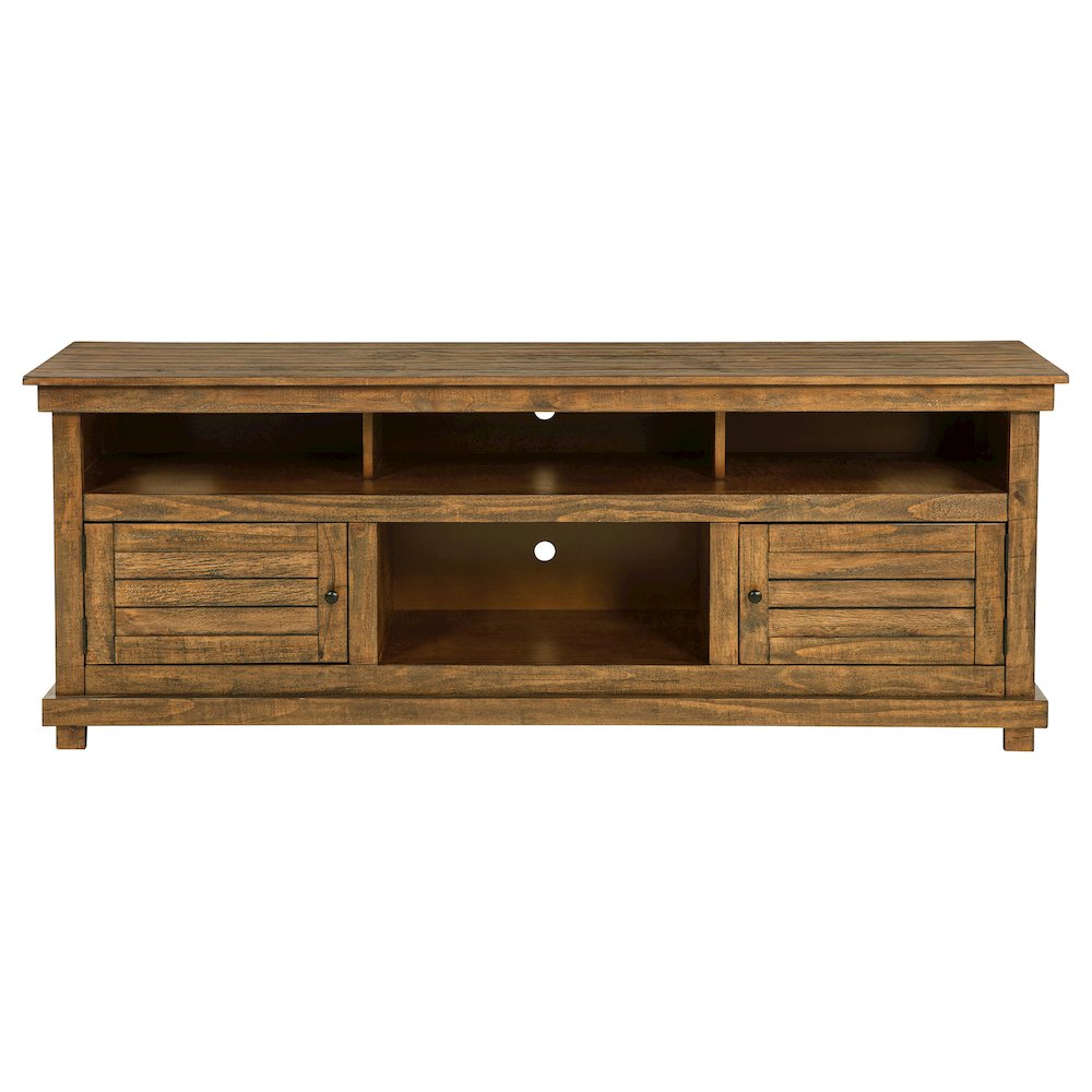 Payne 70-inch TV Stand Media Console Distressed Brown. Picture 3