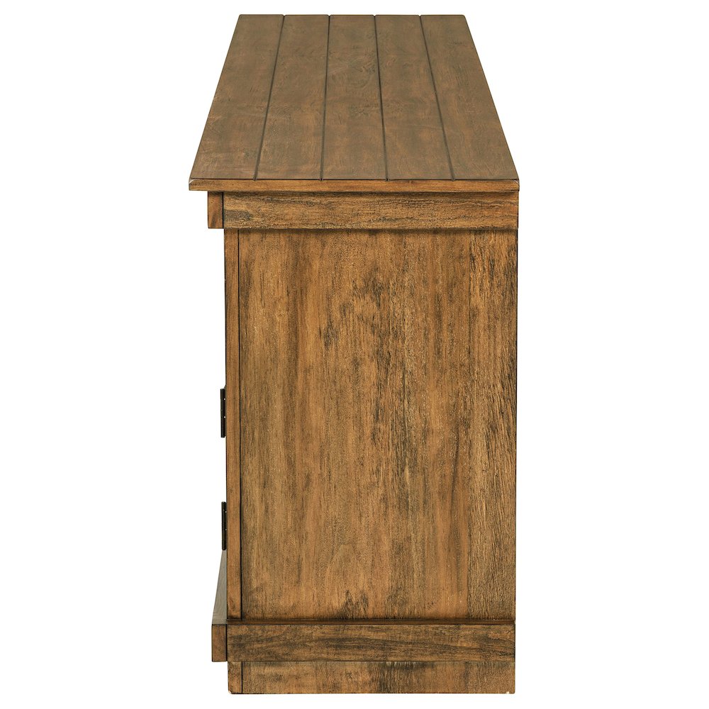 Payne 70-inch TV Stand Media Console Distressed Brown. Picture 6