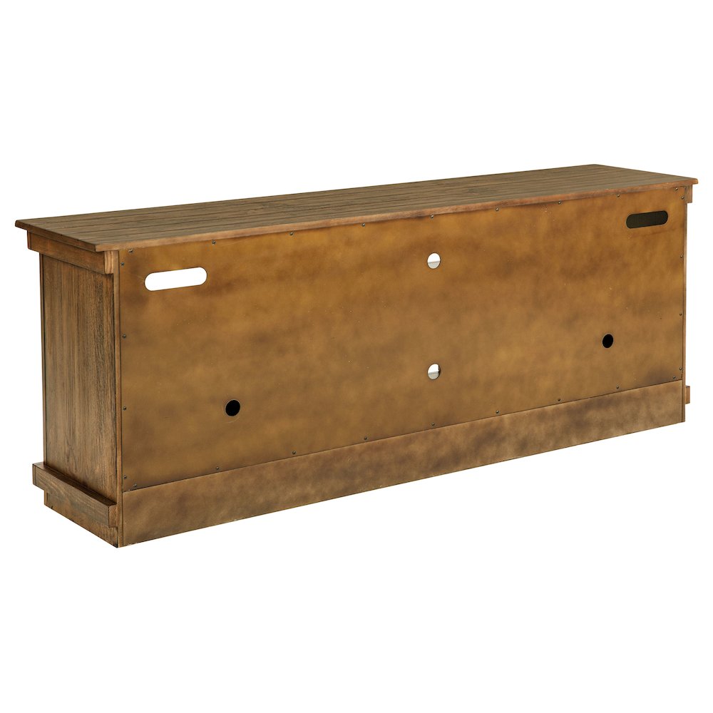 Payne 70-inch TV Stand Media Console Distressed Brown. Picture 7