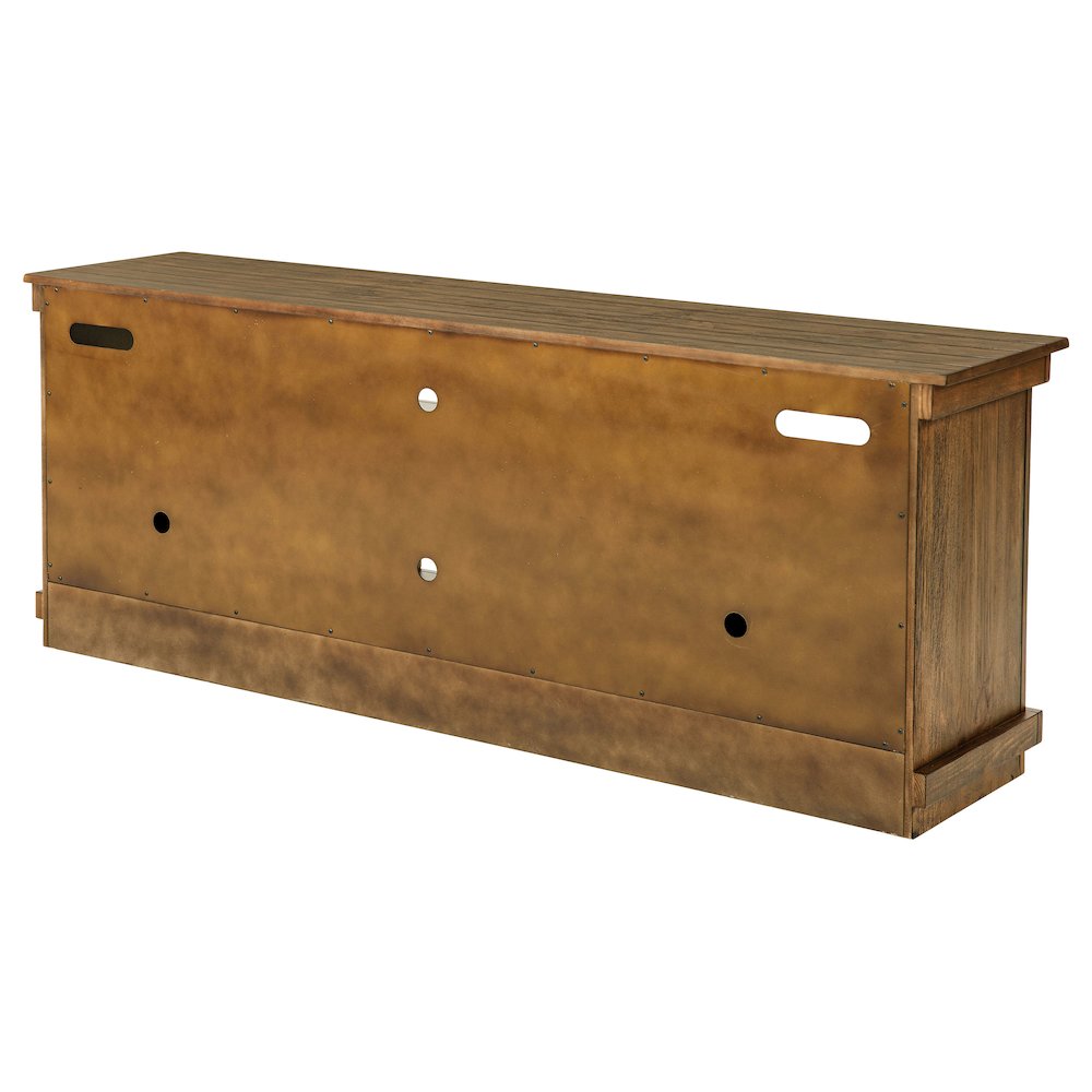 Payne 70-inch TV Stand Media Console Distressed Brown. Picture 9