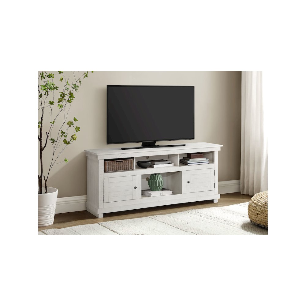 Payne 60-inch TV Stand Media Console Distressed White. Picture 12