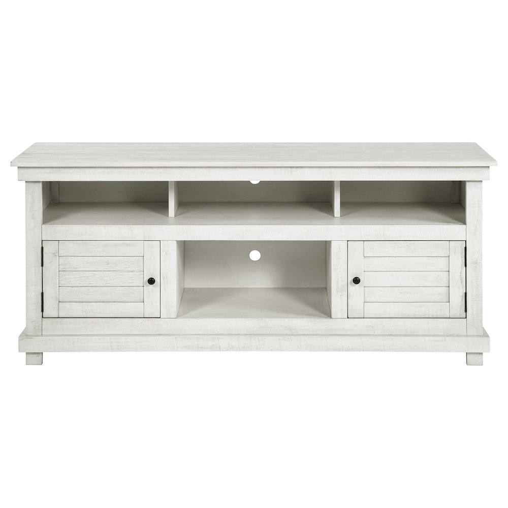 Payne 60-inch TV Stand Media Console Distressed White. Picture 3