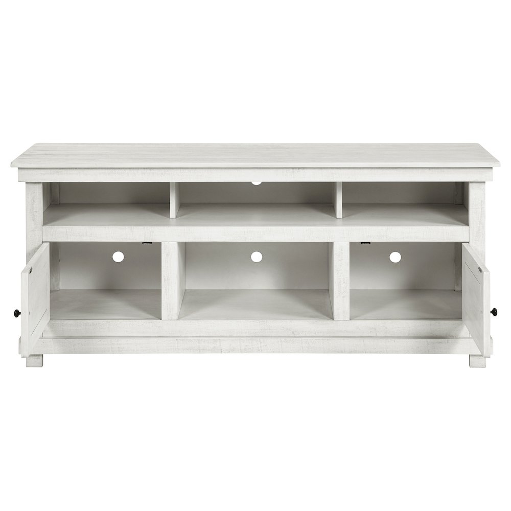 Payne 60-inch TV Stand Media Console Distressed White. Picture 4