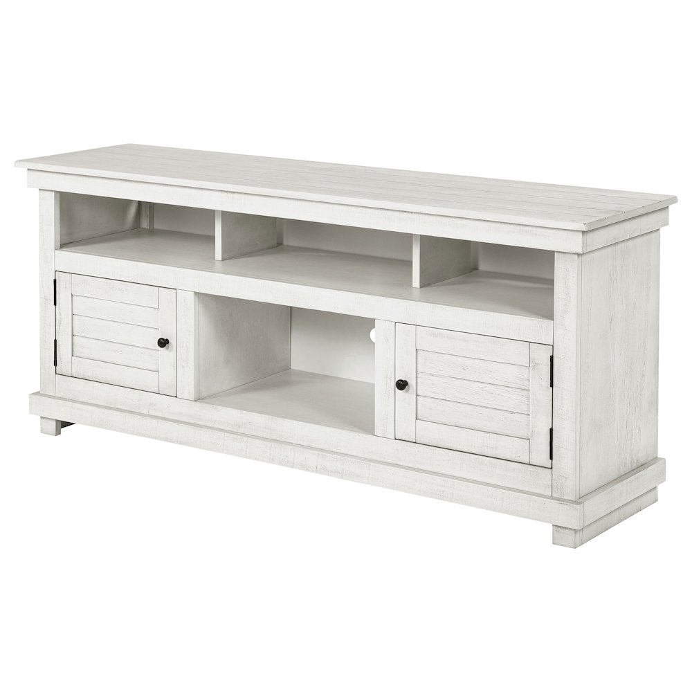 Payne 60-inch TV Stand Media Console Distressed White. Picture 5
