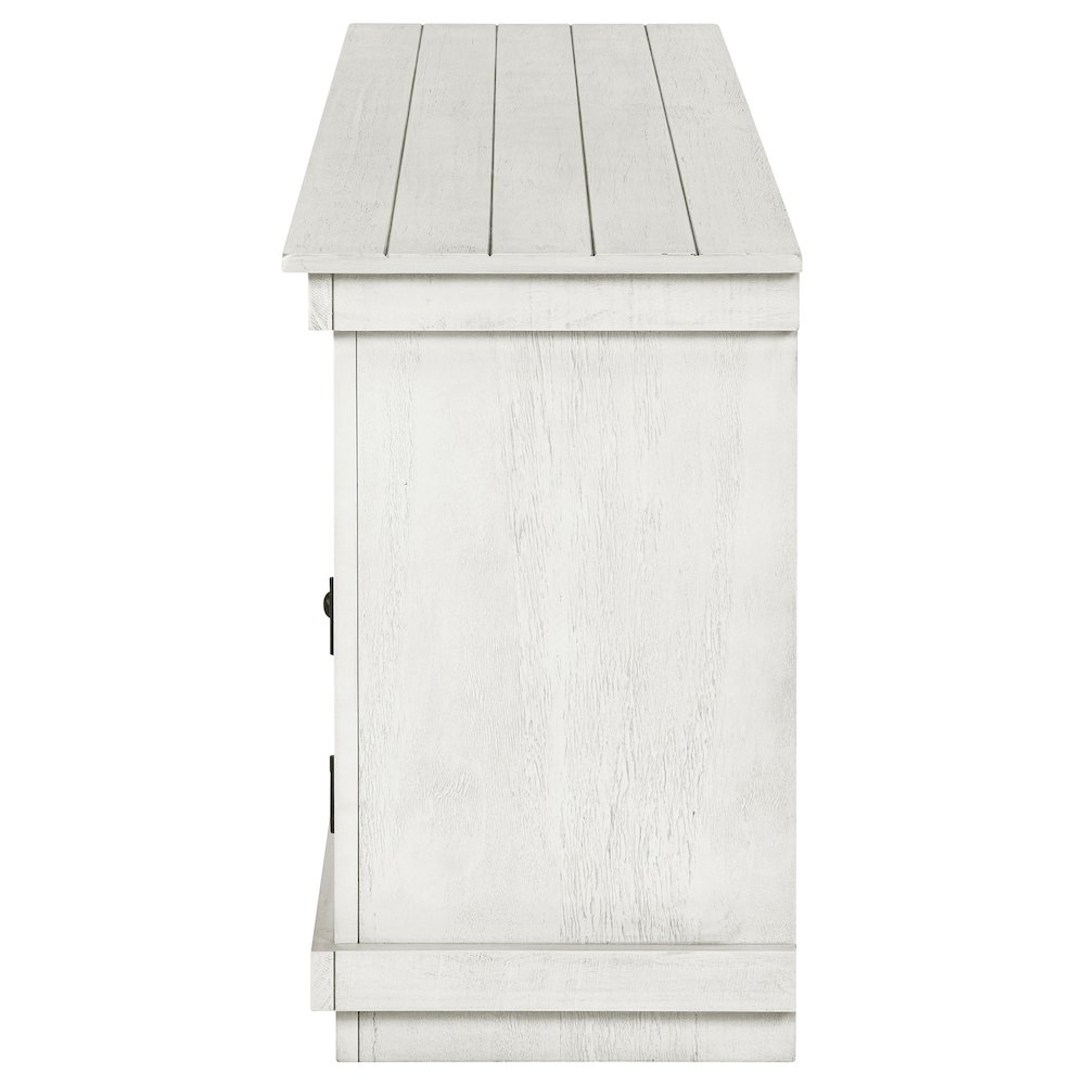 Payne 60-inch TV Stand Media Console Distressed White. Picture 6