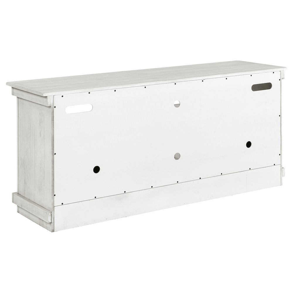 Payne 60-inch TV Stand Media Console Distressed White. Picture 7