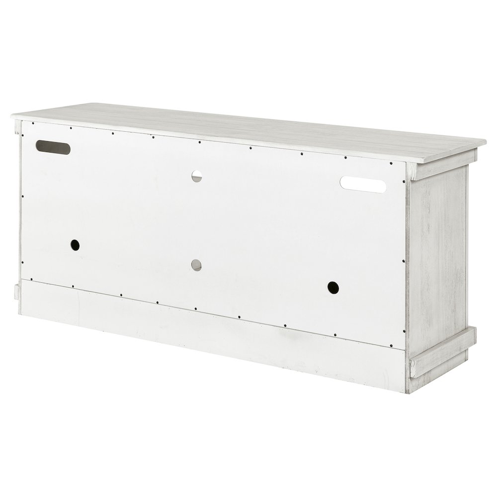 Payne 60-inch TV Stand Media Console Distressed White. Picture 9