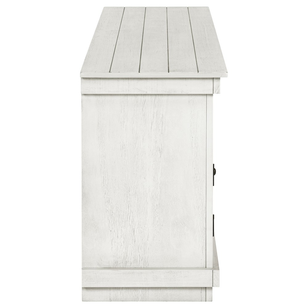 Payne 60-inch TV Stand Media Console Distressed White. Picture 10