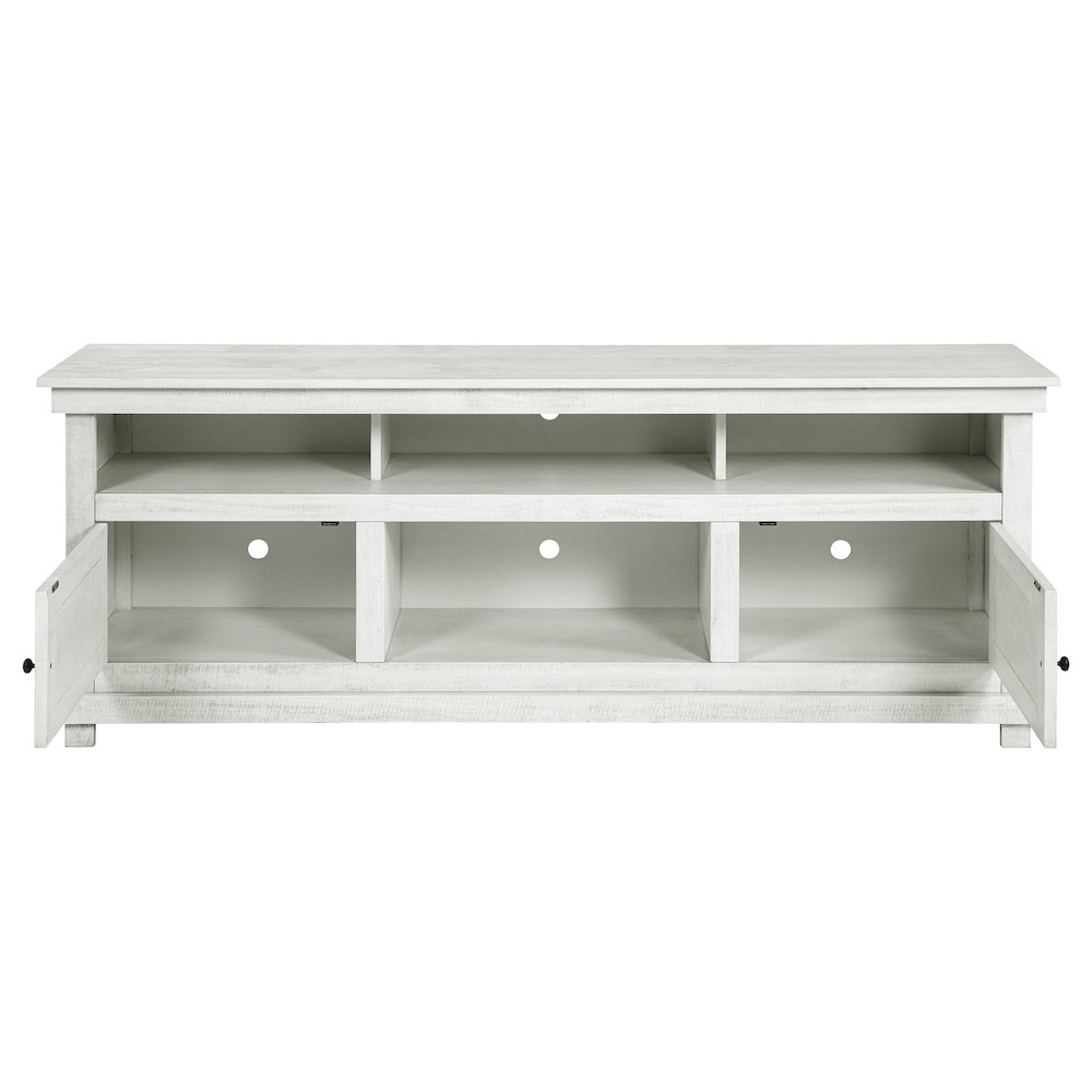 Payne 70-inch TV Stand Media Console Distressed White. Picture 4