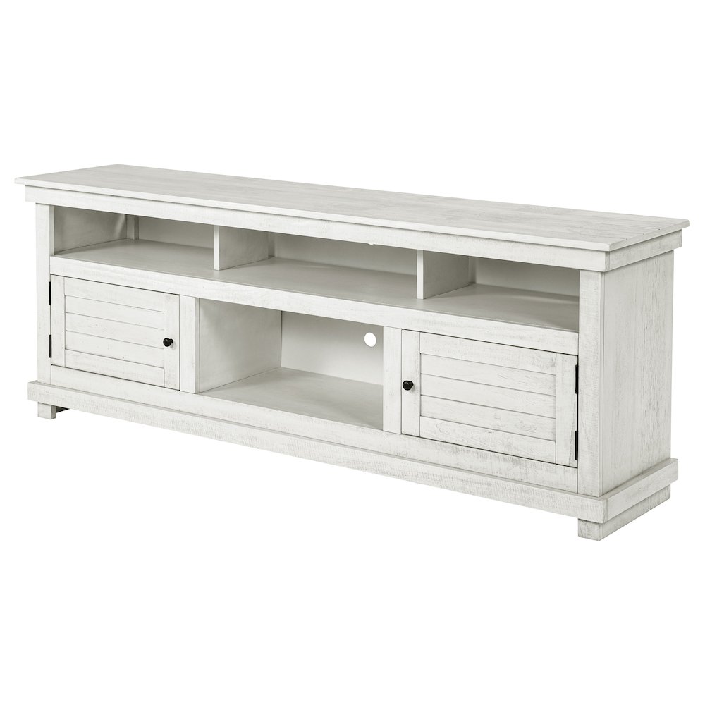 Payne 70-inch TV Stand Media Console Distressed White. Picture 5