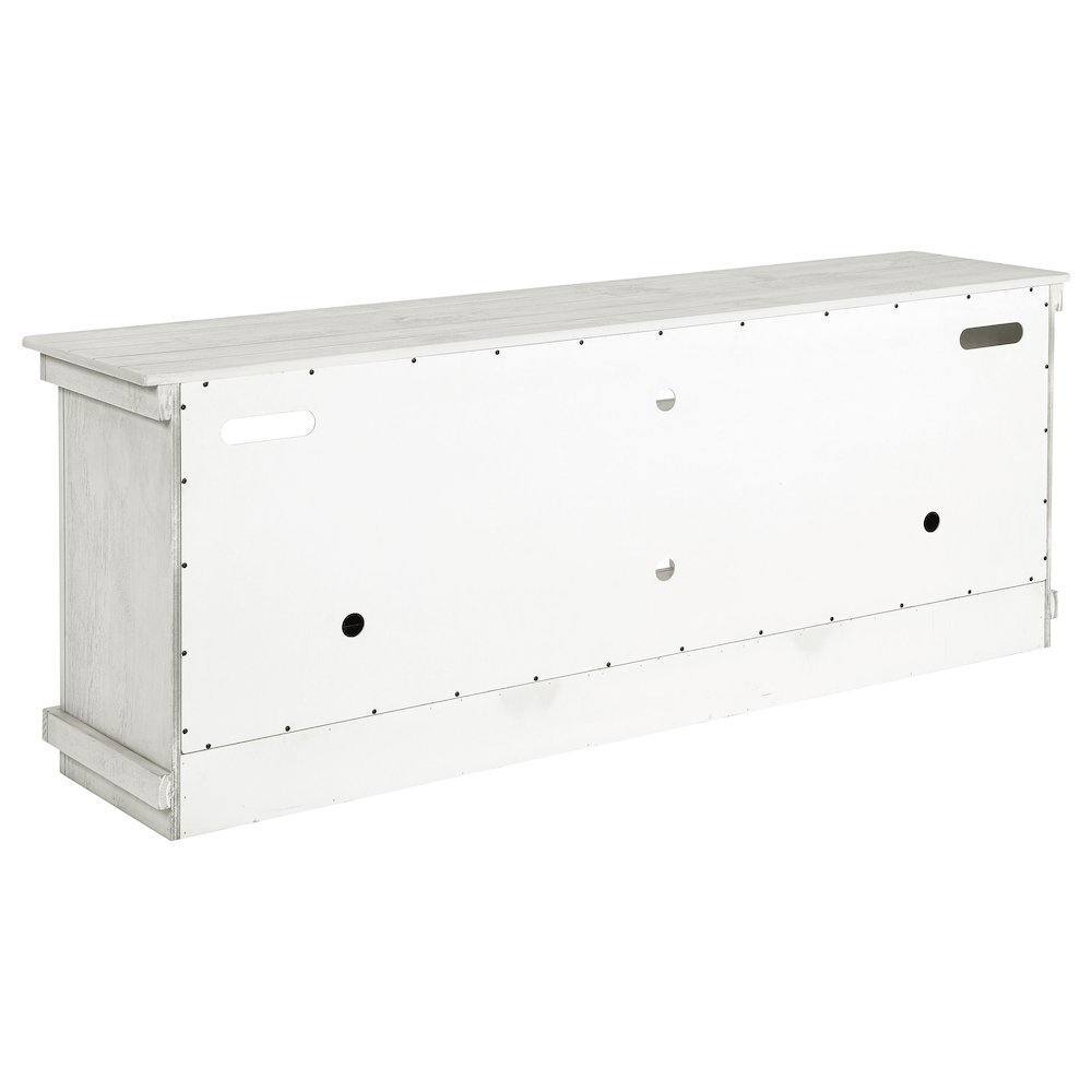 Payne 70-inch TV Stand Media Console Distressed White. Picture 7