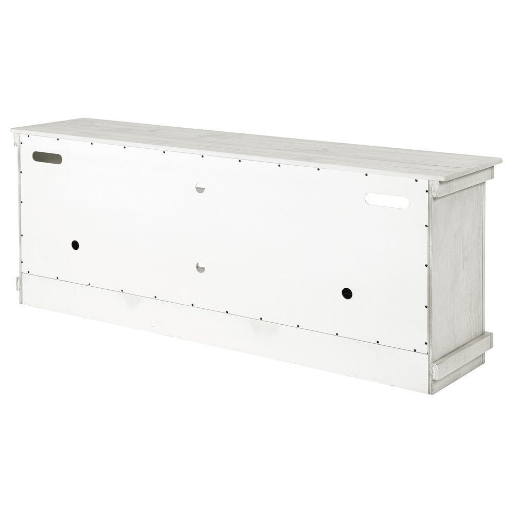 Payne 70-inch TV Stand Media Console Distressed White. Picture 9