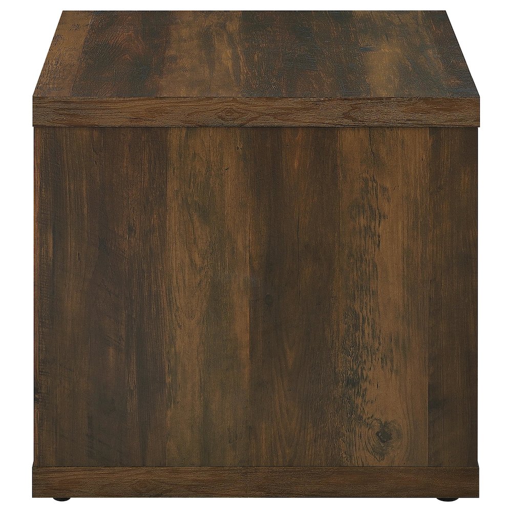 Frisco Square Engineered Wood Side End Table Dark Pine. Picture 5
