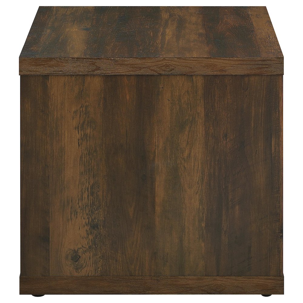 Frisco Square Engineered Wood Side End Table Dark Pine. Picture 6