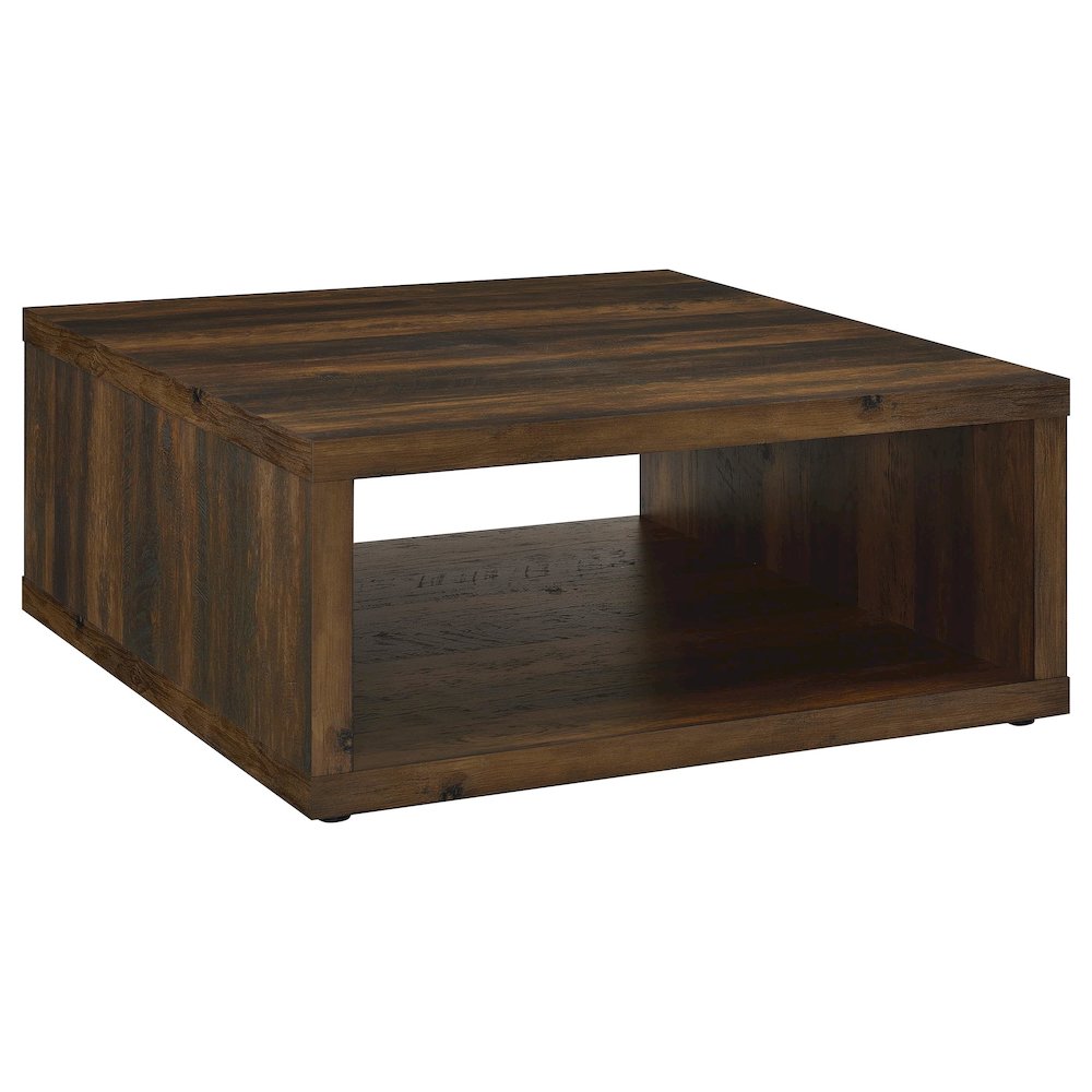 Frisco Square Engineered Wood Coffee Table Dark Pine. Picture 1
