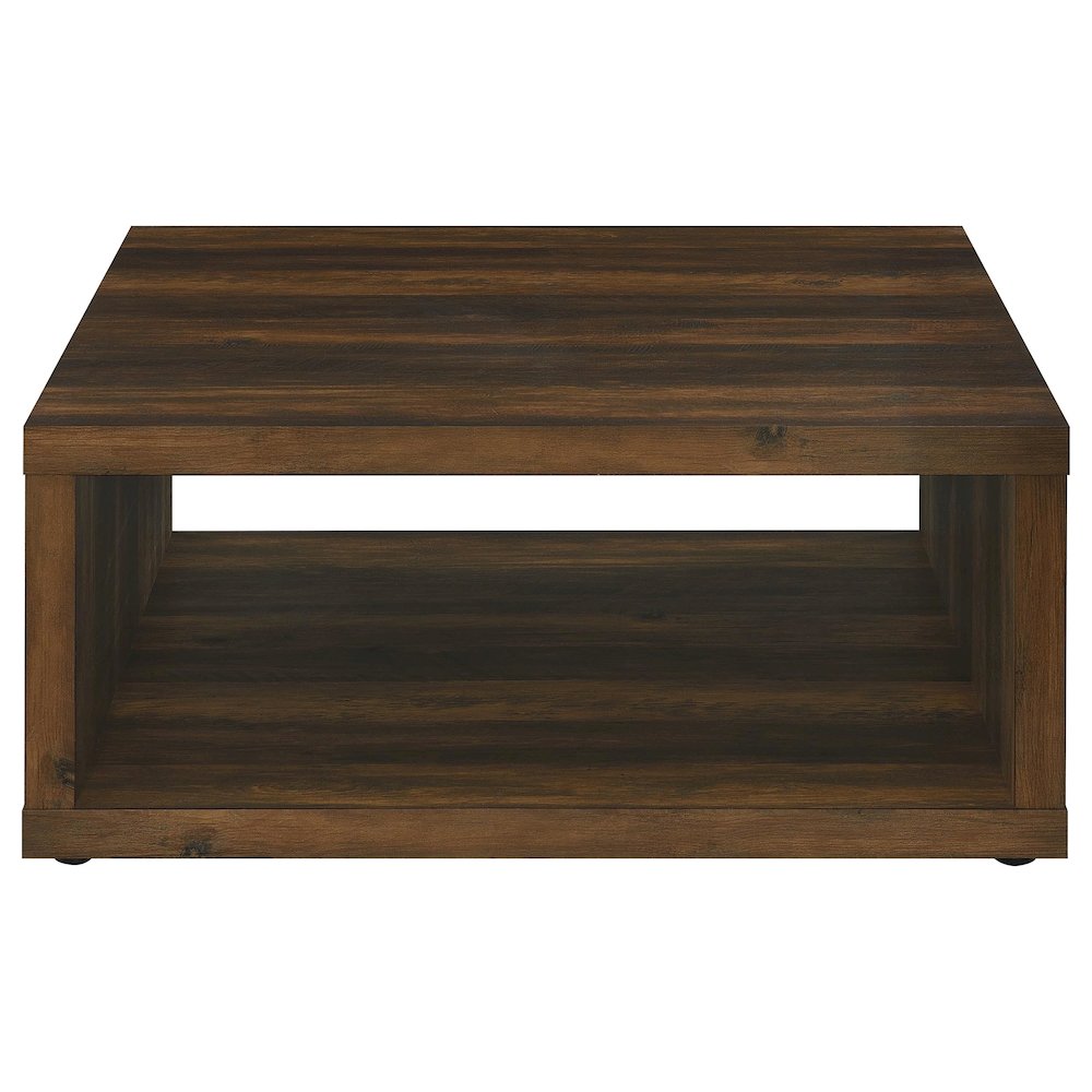 Frisco Square Engineered Wood Coffee Table Dark Pine. Picture 3