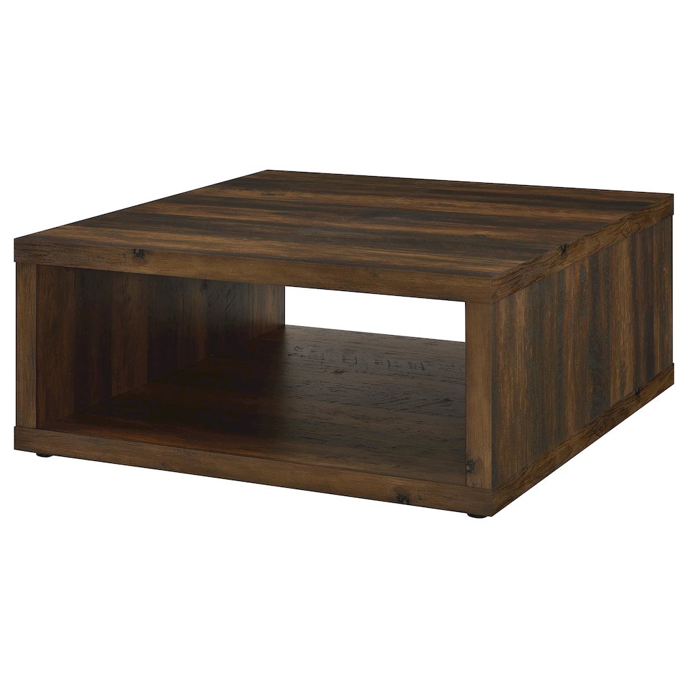 Frisco Square Engineered Wood Coffee Table Dark Pine. Picture 4