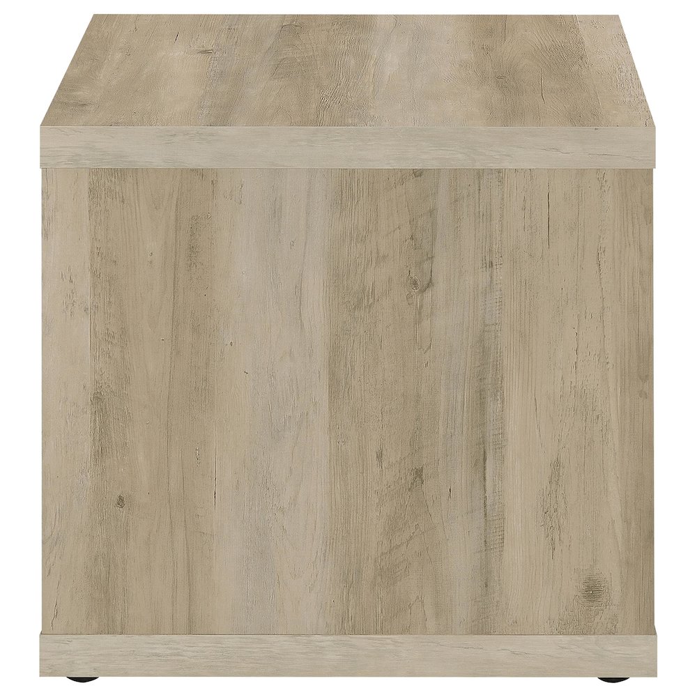 Frisco Square Engineered Wood Side End Table Distressed Pine. Picture 6