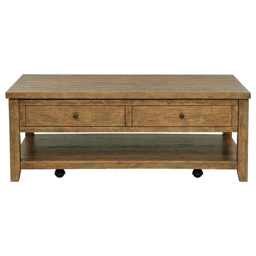 Payne 48-inch Mobile Lift Top Coffee Table Distressed Brown. Picture 5