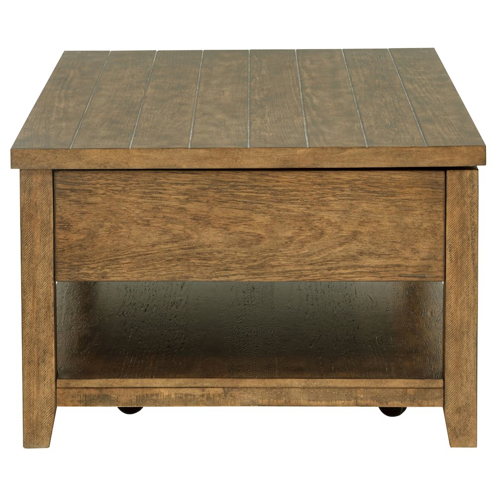Payne 48-inch Mobile Lift Top Coffee Table Distressed Brown. Picture 7