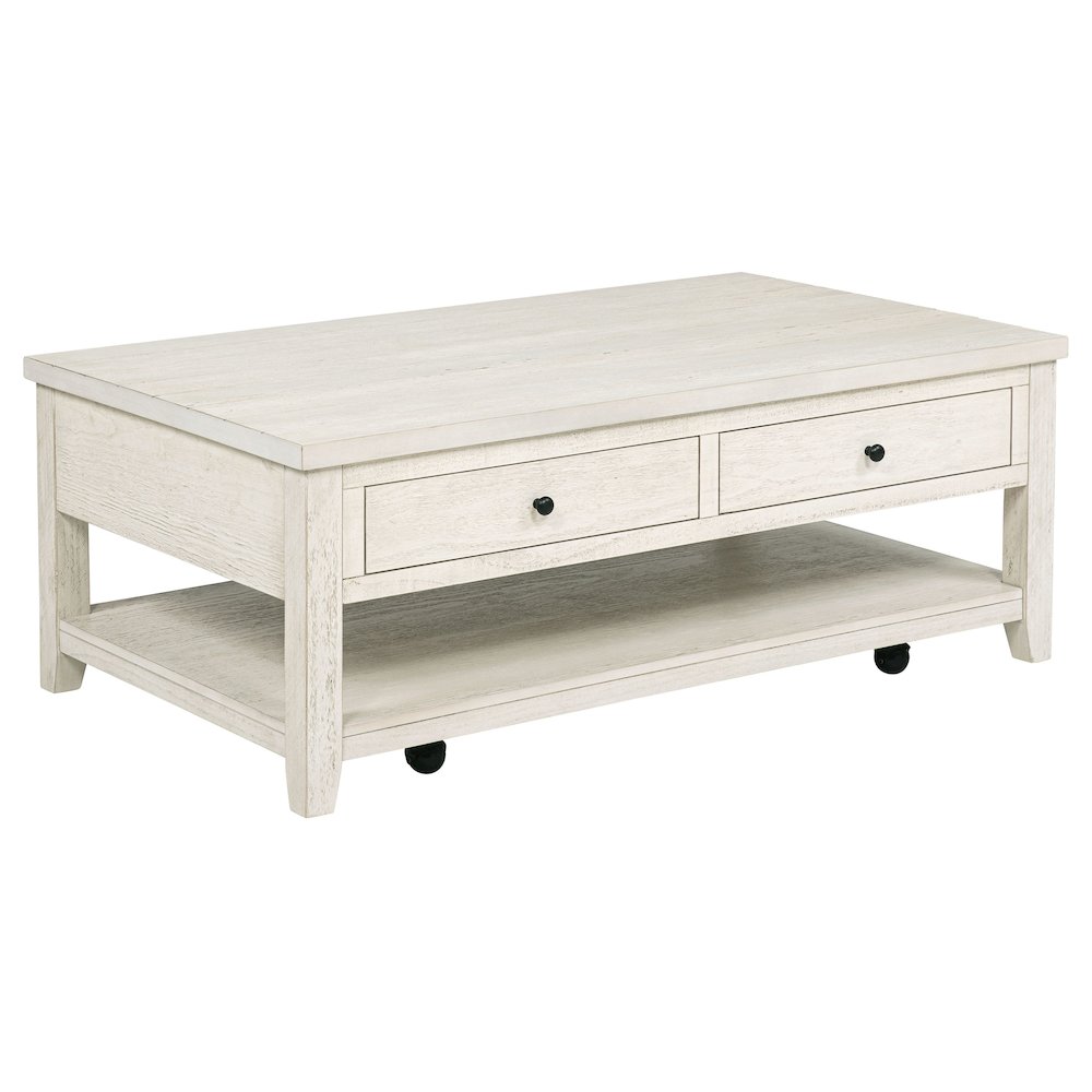 Payne 48-inch Mobile Lift Top Coffee Table Distressed White. Picture 4