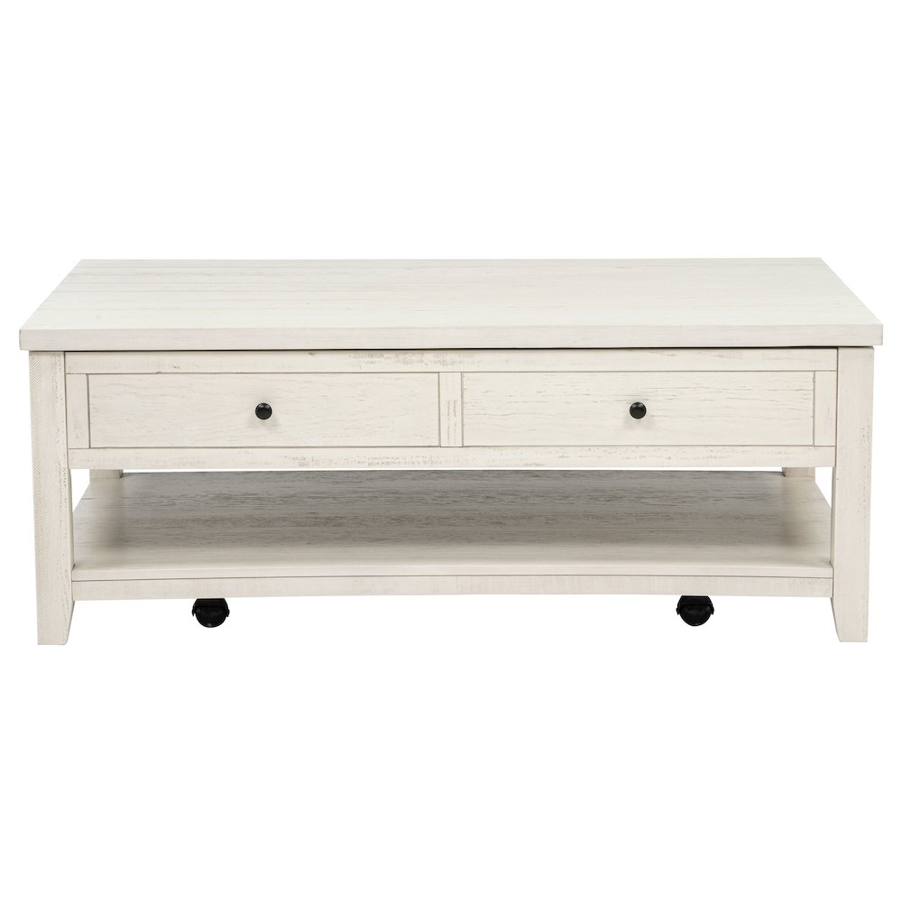 Payne 48-inch Mobile Lift Top Coffee Table Distressed White. Picture 5