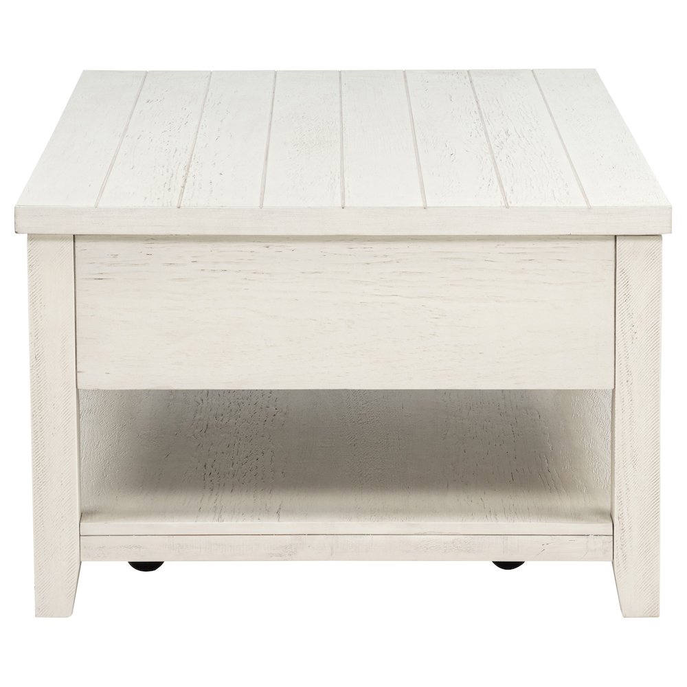Payne 48-inch Mobile Lift Top Coffee Table Distressed White. Picture 7