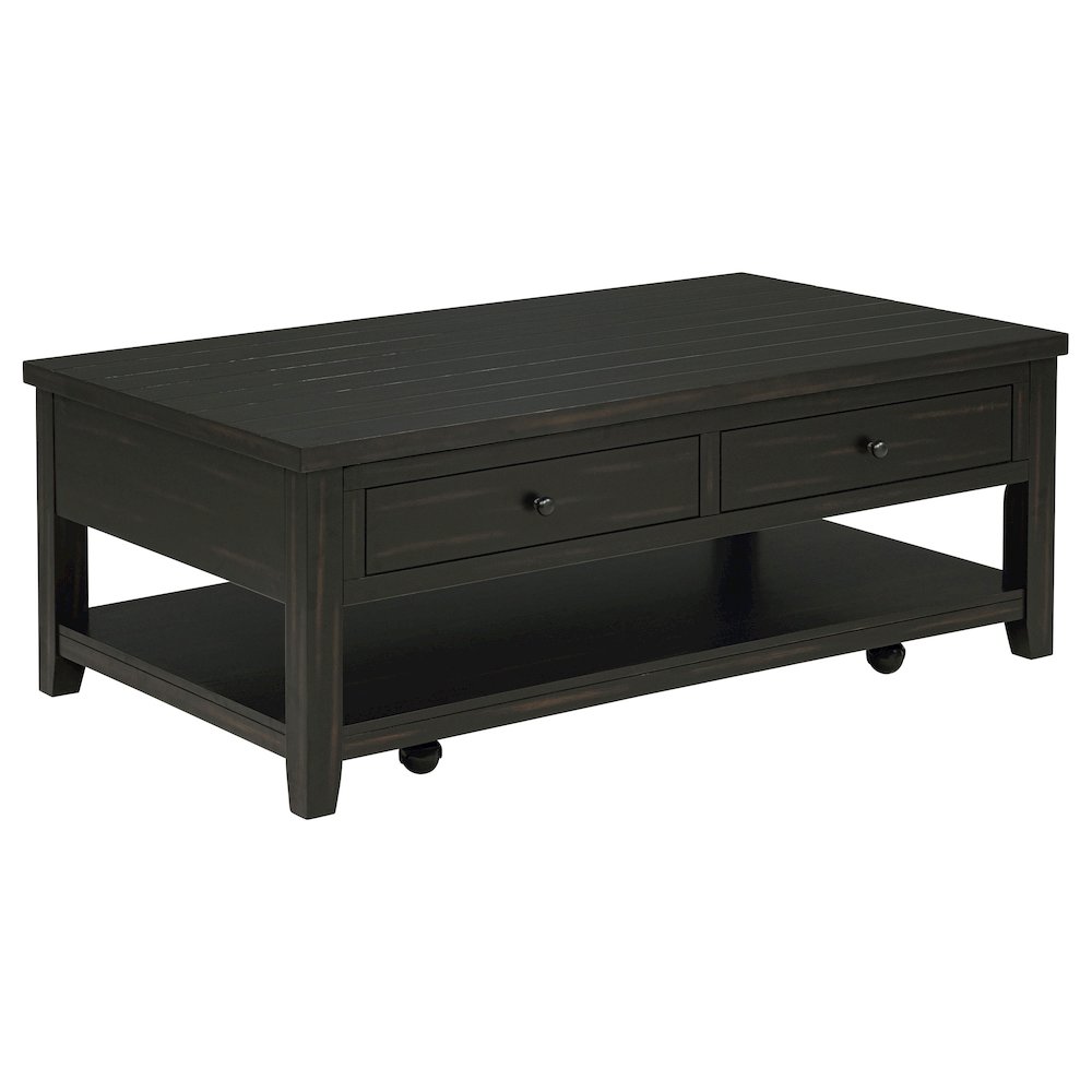 Payne 48-inch Mobile Lift Top Coffee Table Distressed Java. Picture 4