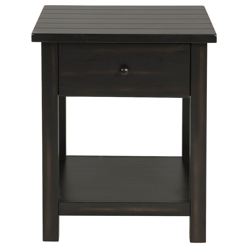 Payne 1-drawer Wood End Table with Shelf Java. Picture 4