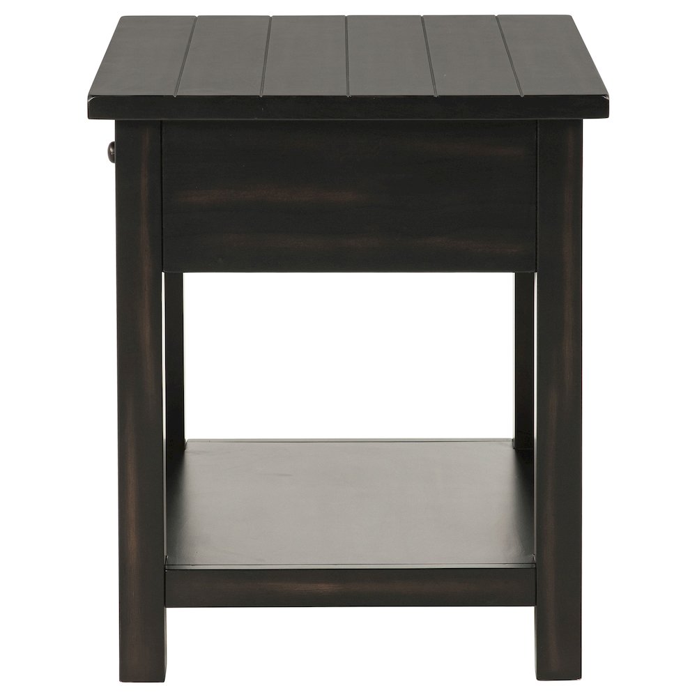 Payne 1-drawer Wood End Table with Shelf Java. Picture 6