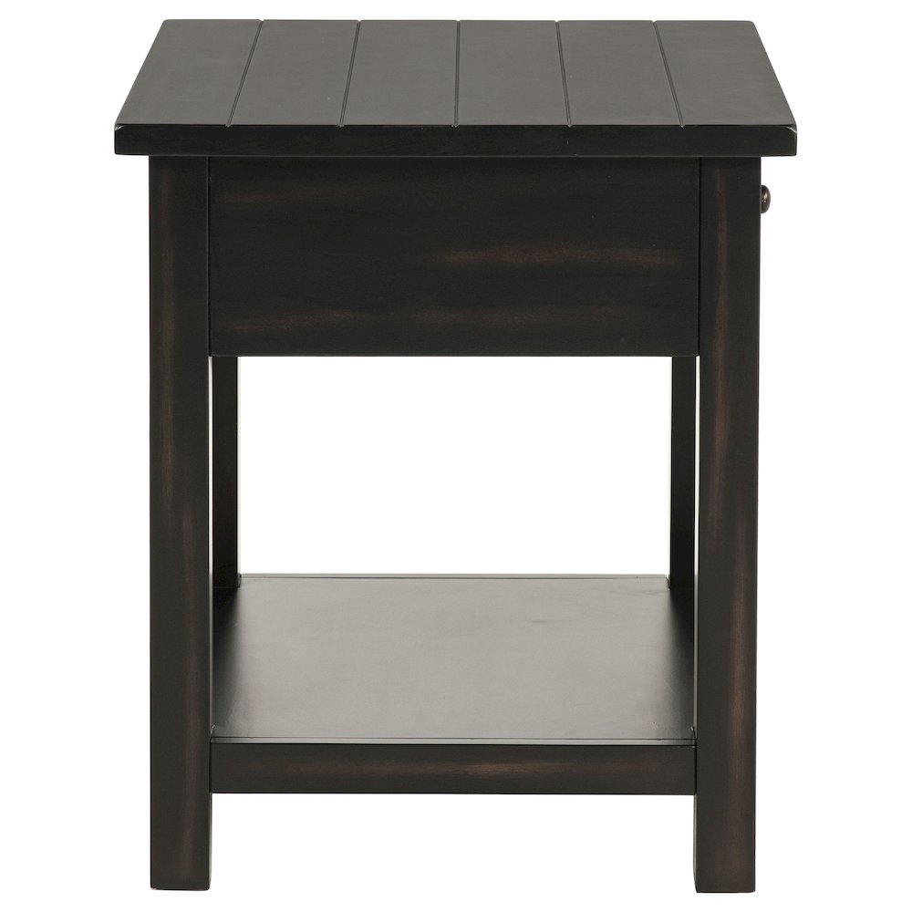Payne 1-drawer Wood End Table with Shelf Java. Picture 7