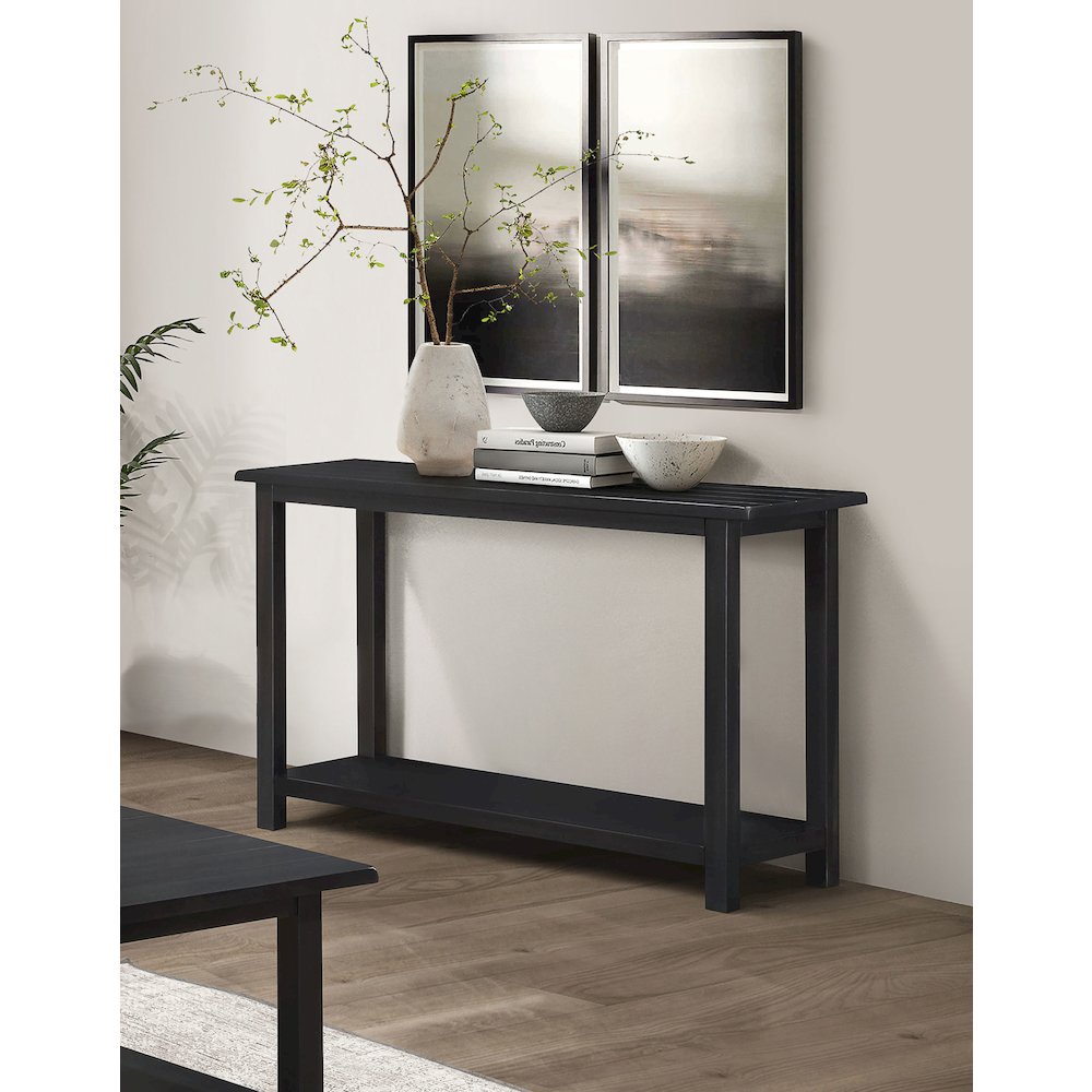Payne Wood Entryway Sofa Console Table Java. Picture 6