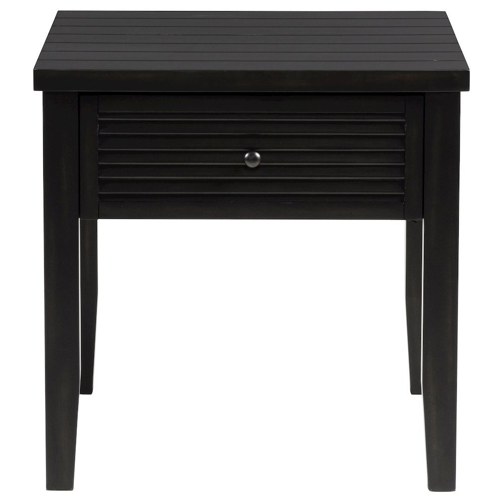 Concord 1-drawer Square End Table Distressed Java. Picture 4