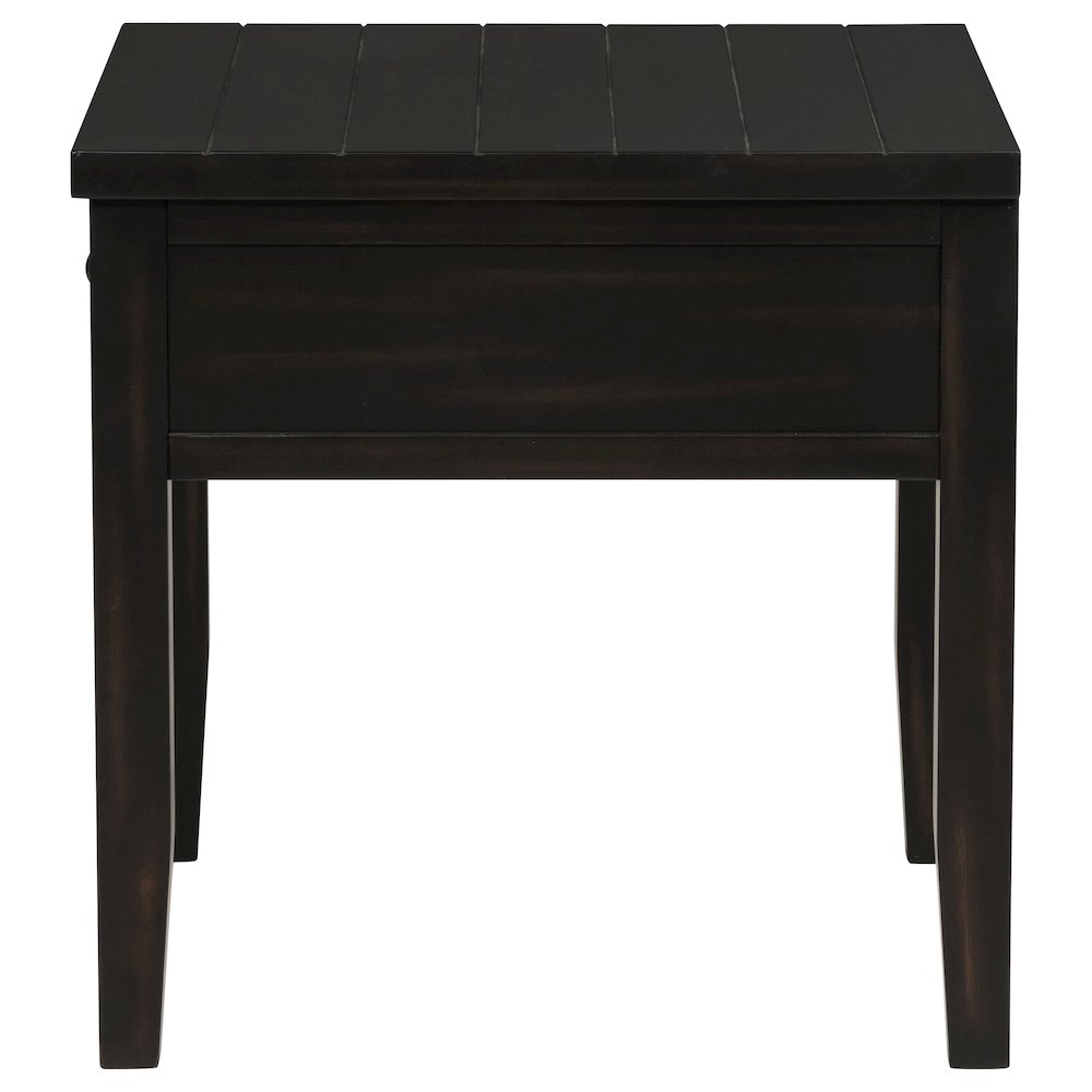 Concord 1-drawer Square End Table Distressed Java. Picture 5