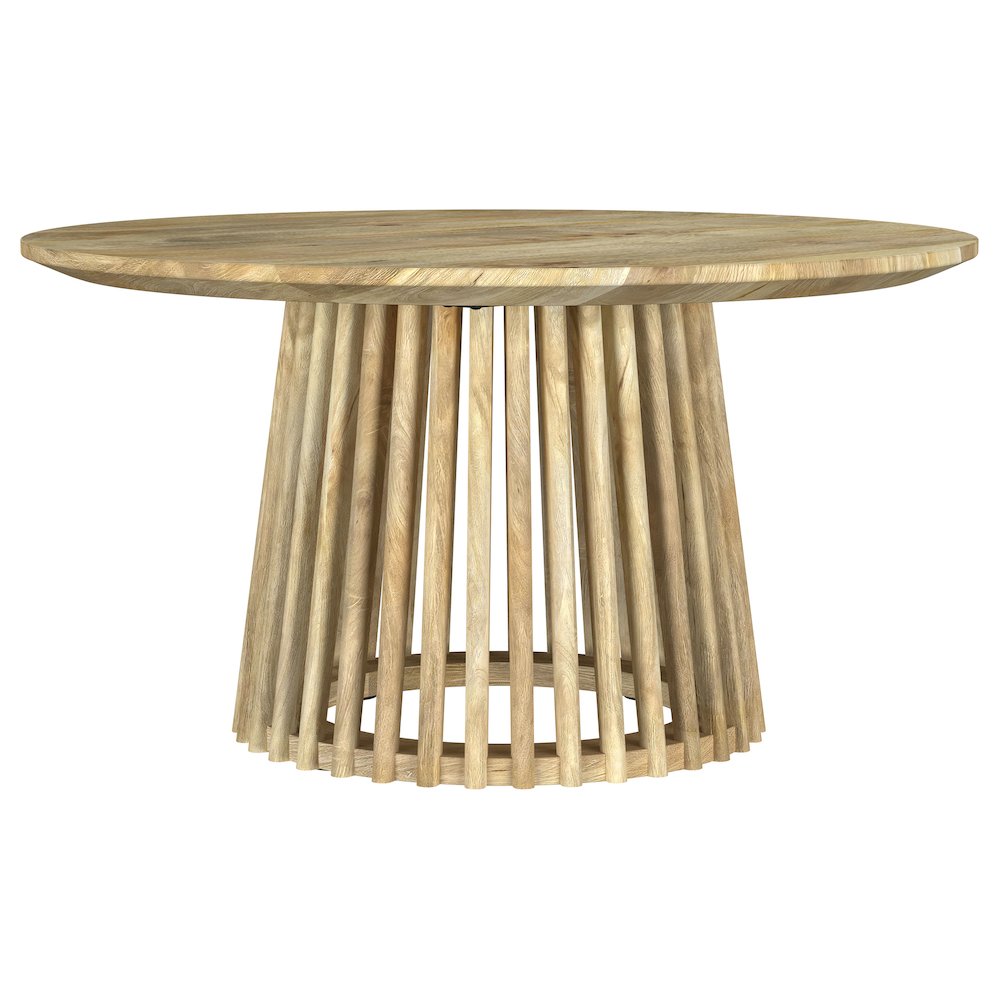 Touhy Round Solid Wood Cocktail Coffee Table Natural Mango. Picture 1