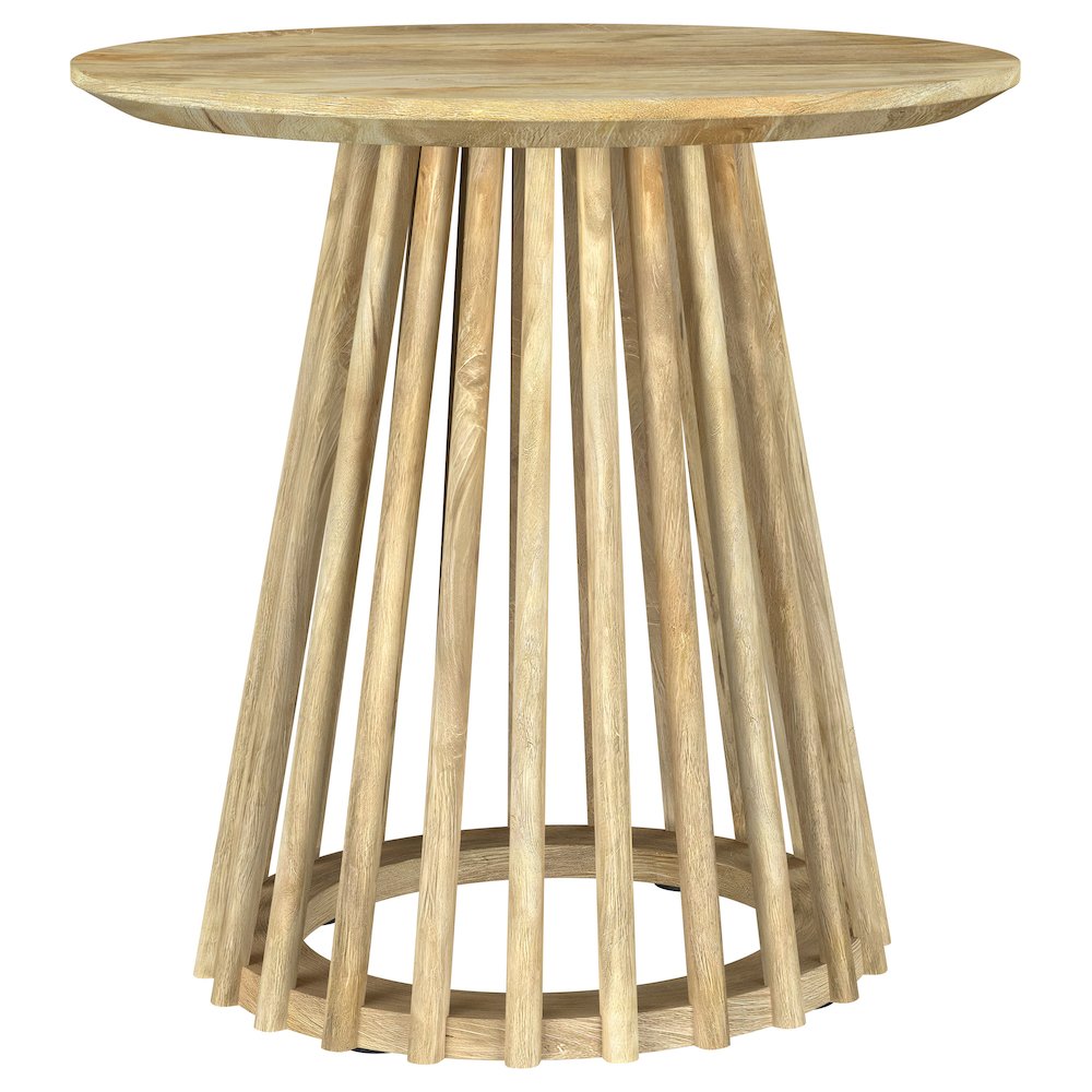 Touhy 2-piece Round Coffee and End Table Set Natural Mango. Picture 3