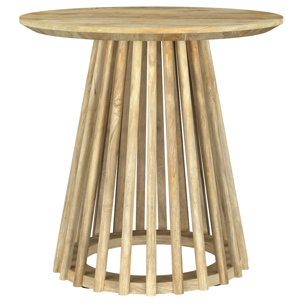 Touhy 2-piece Round Coffee and End Table Set Natural Mango. Picture 4
