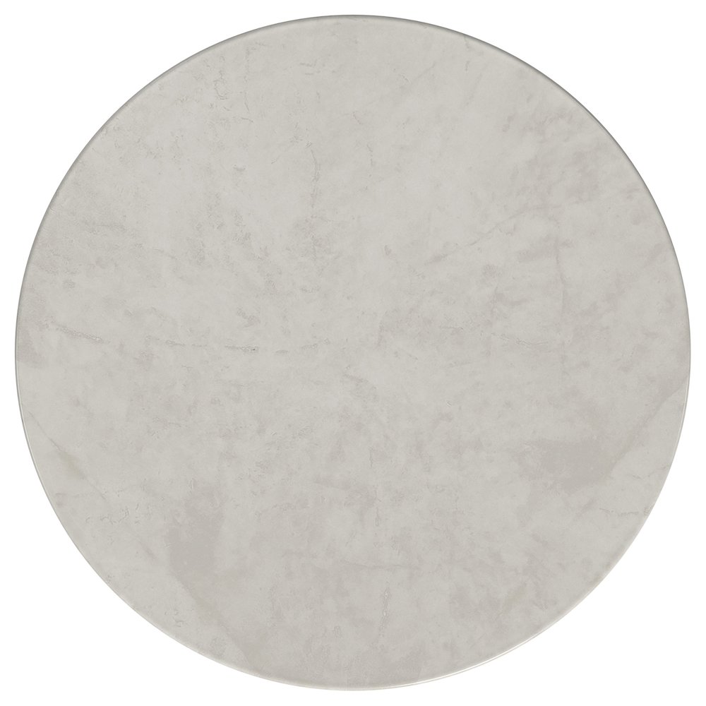 Hermas Round Genuine Marble Top Metal Coffee Table White. Picture 6