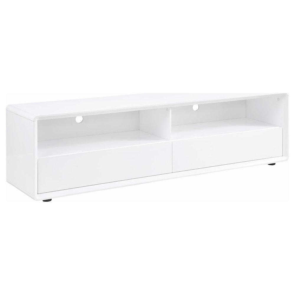 Ellice 71-inch TV Stand Media Console White. Picture 1