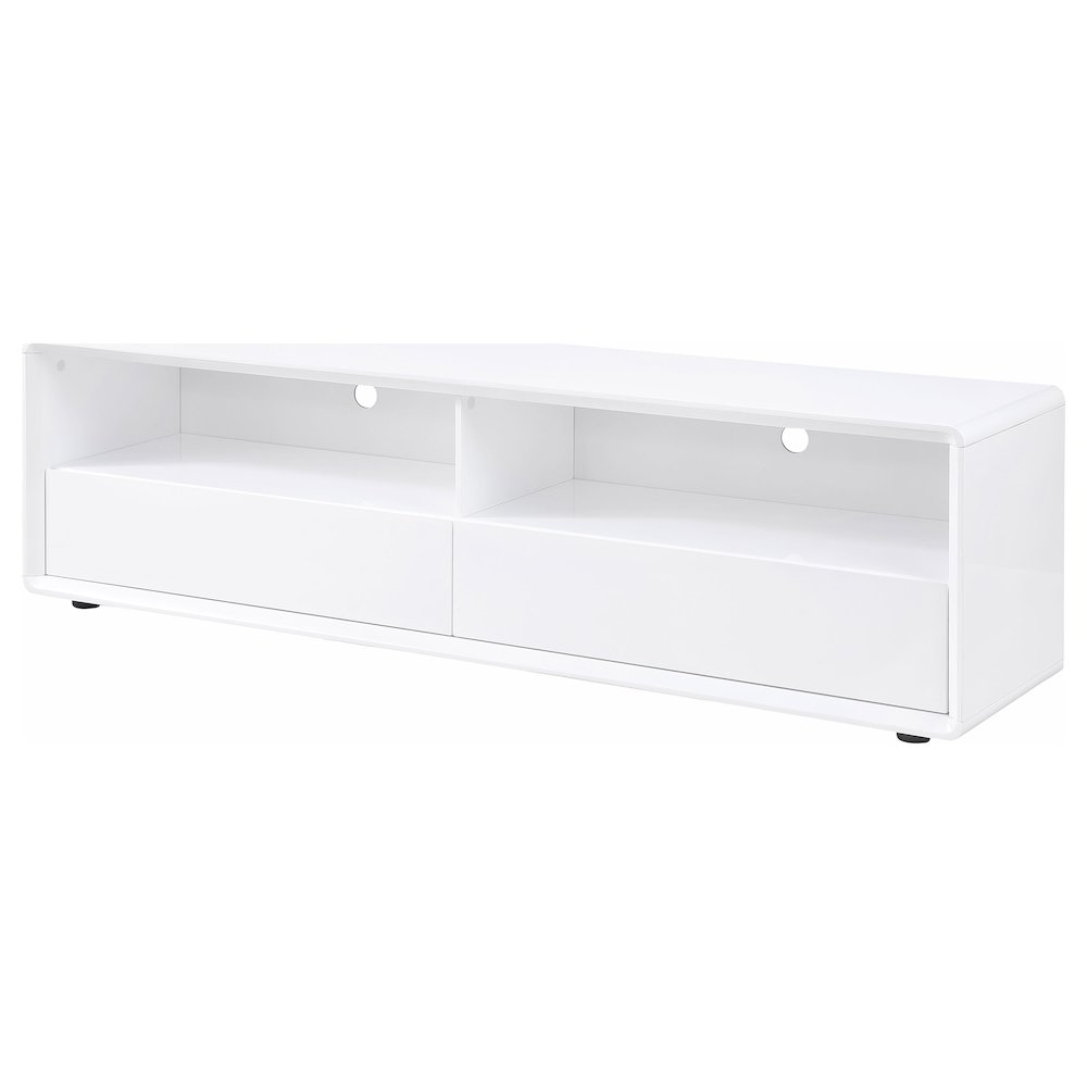 Ellice 71-inch TV Stand Media Console White. Picture 4