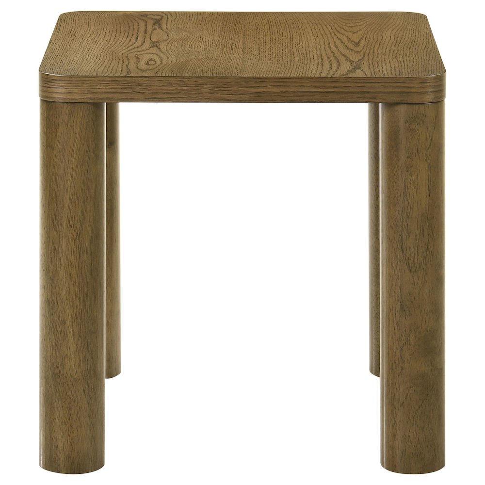 Castlewood Engineered Wood Accent Side End Table Brown Oak. Picture 4