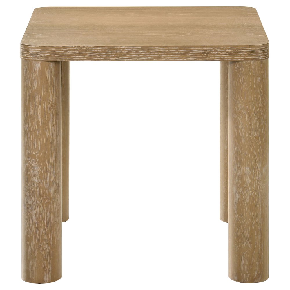 Castlewood Engineered Wood Accent Side End Table Light Oak. Picture 3