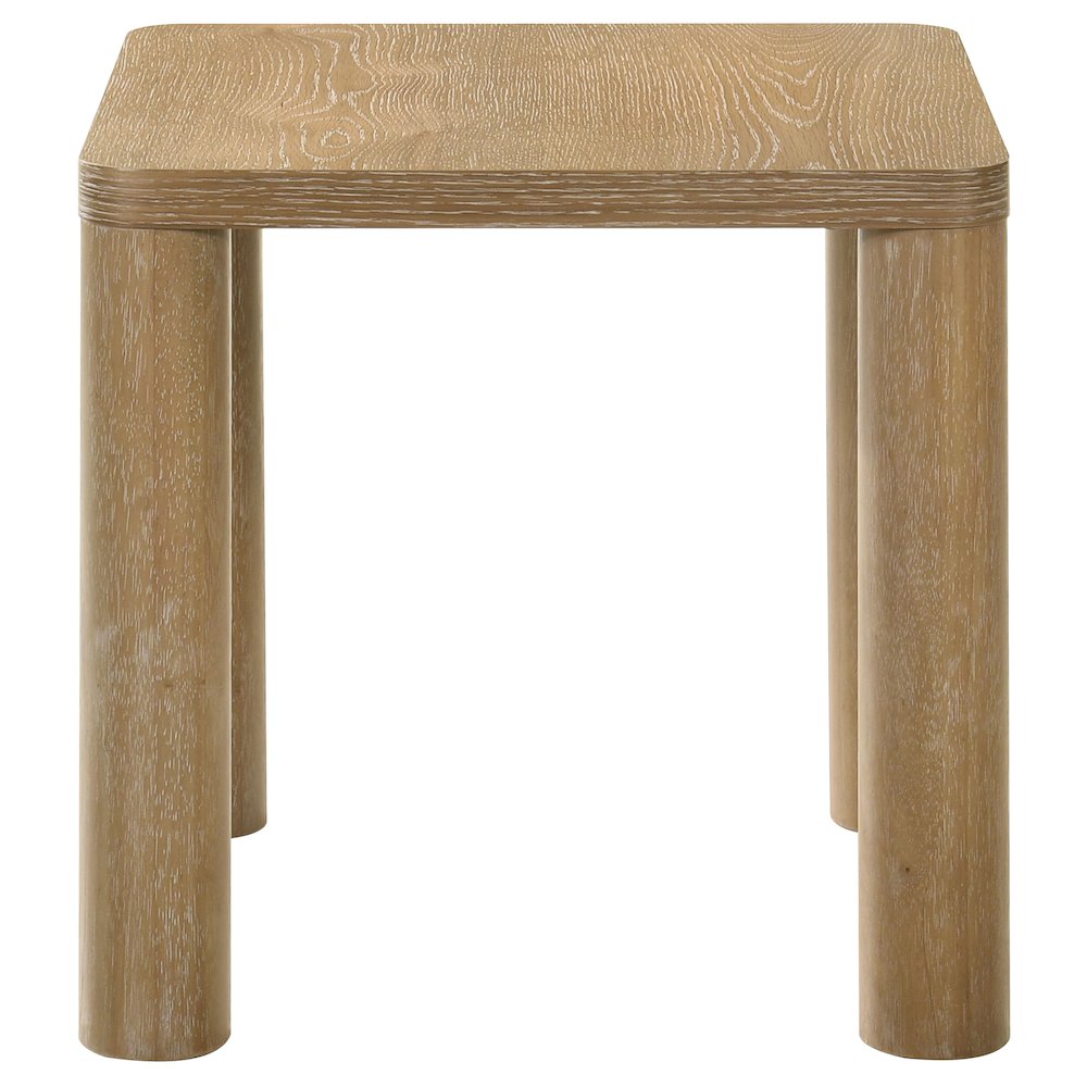 Castlewood Engineered Wood Accent Side End Table Light Oak. Picture 4