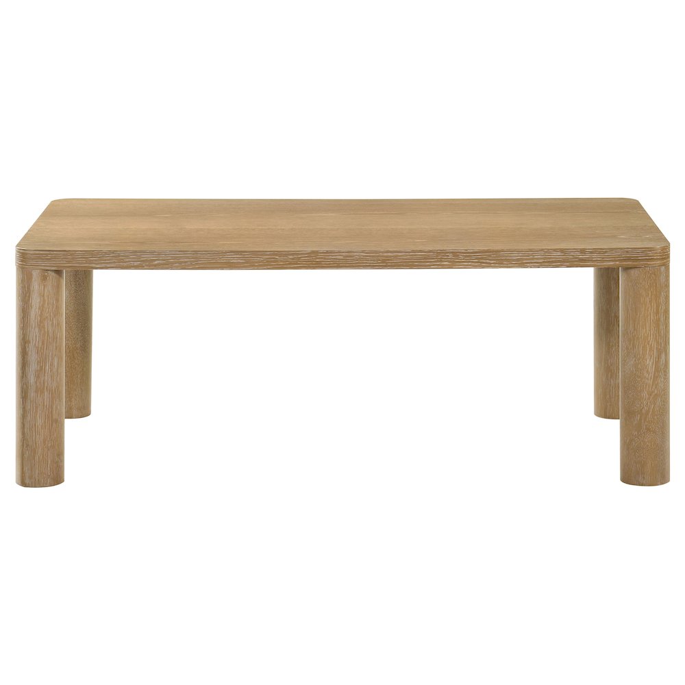 Castlewood Engineered Wood Cocktail Coffee Table Light Oak. Picture 3