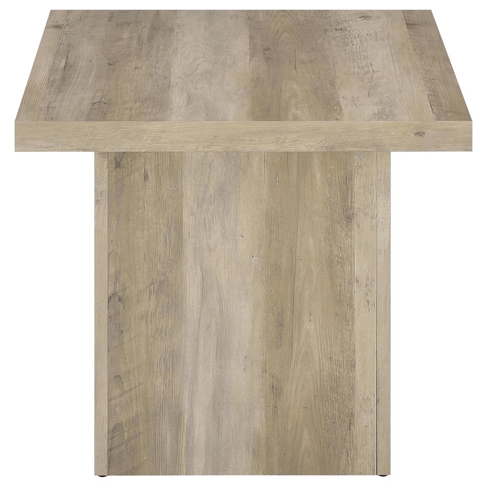 Devar Square Engineered Wood End Table Distressed Pine. Picture 6
